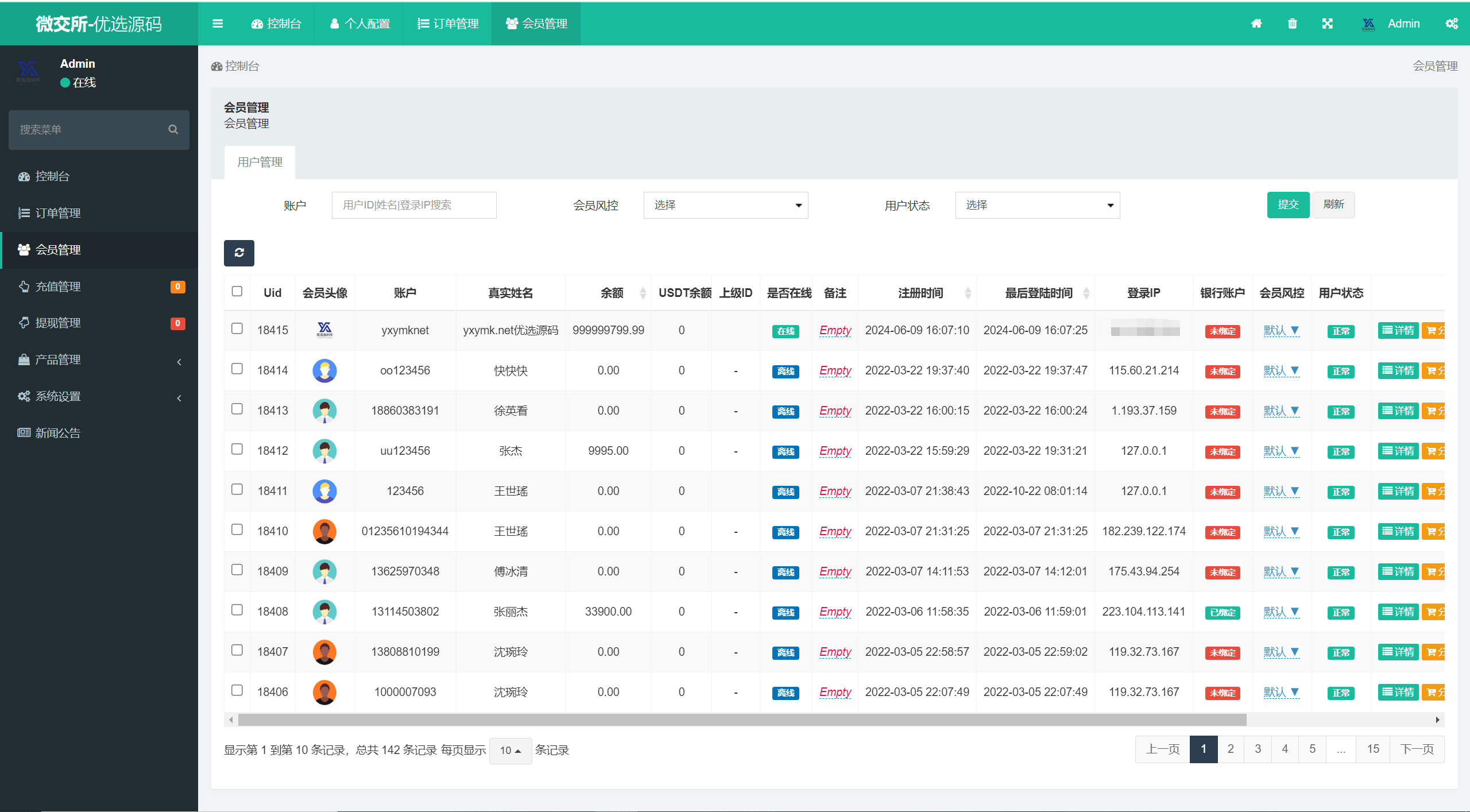 微交所fastadmin框架双语言外汇系统 | 微交易系统仿数字资产平台 USDT支付接口