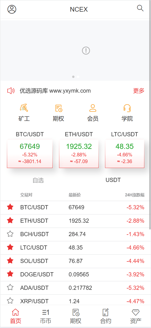 交易平台系统 | 币币兑换期权交易 合约交易 | 全可商用开源